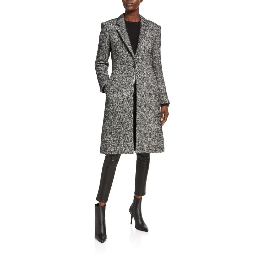 Rag & bone Dani Single-Button Wool Coat. 100% Wool Coat Charcoal Gray Size M